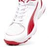PUMA FH 24 Rubber Cricket Shoes- WHITE/RED