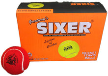  SIXER HEAVY CRICKET TENNIS BALL (PACK OF 6) - RED