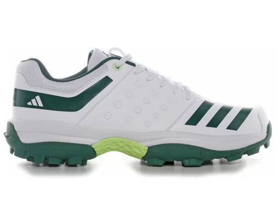 ADIDAS CRINU 23 CRICKET SHOES - CLOUD WHITE/GREEN SPARK