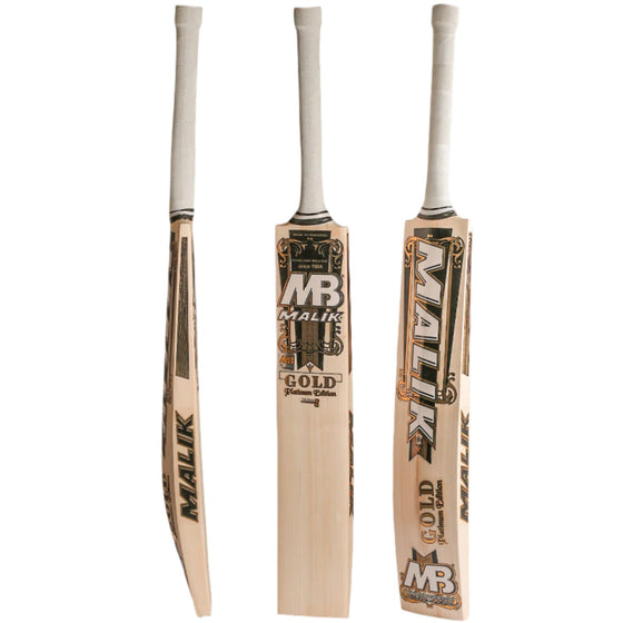 MB MALIK GOLD PLATINUM EDITION CRICKET BAT