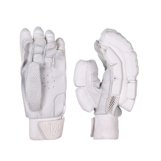 MB PEARL L/H BATTING GLOVES - WHITE EDITION